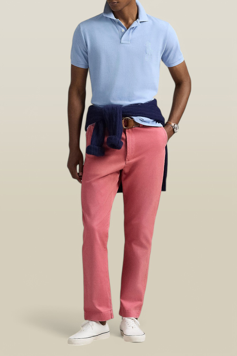 תמונת כל הלוק של חולצת פולו סלים פיט POLO RALPH LAUREN